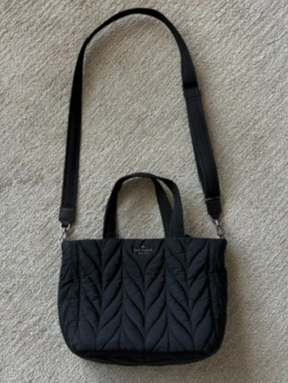 kate spade Quilted Black Nylon Crossbody Bag in Perfect Condition